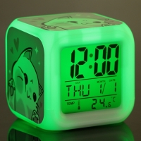 Часы будильник электронные &laquo;Котик&raquo;, мод.49, 7,8 х 7,8 см.