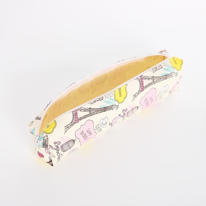 Косметичка-пенал на молнии, цвет бежевый Косметичка-пенал на молнии, цвет бежевый