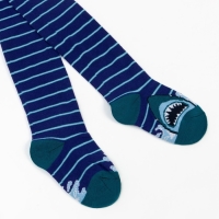 Колготки детские, цвет синий, размер 98-104