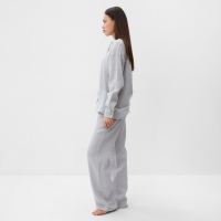 Пижама женская (рубашка и брюки) KAFTAN "Basic" размер 44-46, цвет серо-голубой Пижама женская (рубашка и брюки) KAFTAN "Basic" размер 44-46, цвет серо-голубой