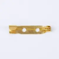 Основа для броши, 25 мм, 2 отверстия, 10 шт, цвет золотой