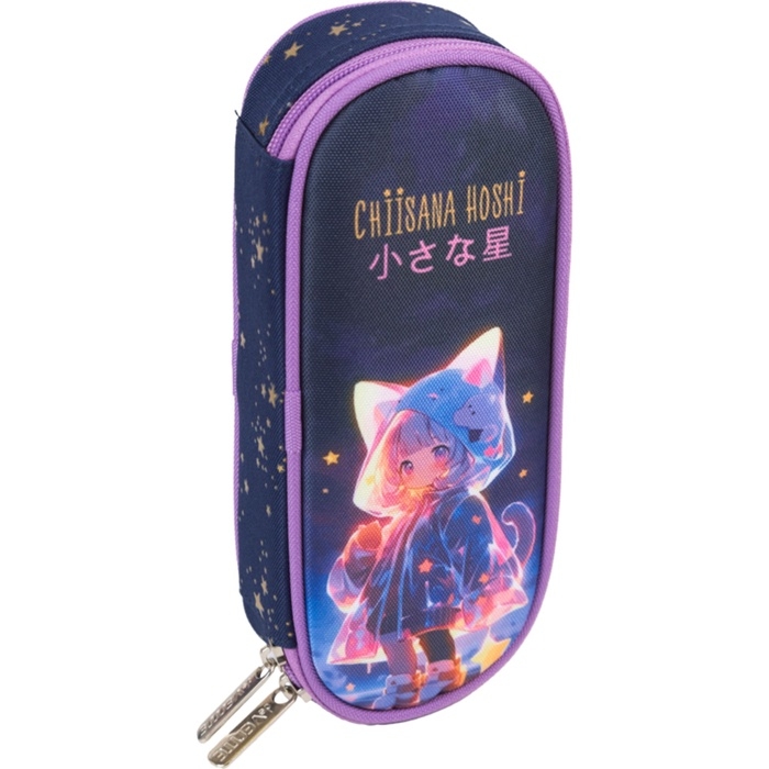 Пенал-футляр 80x210x50 мм, мягкий, ткань, deVENTE Chiisana Hoshi, для девочки