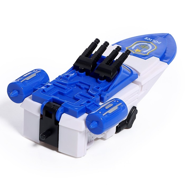 Робот &laquo;Полицейский катер&raquo;, трансформируется