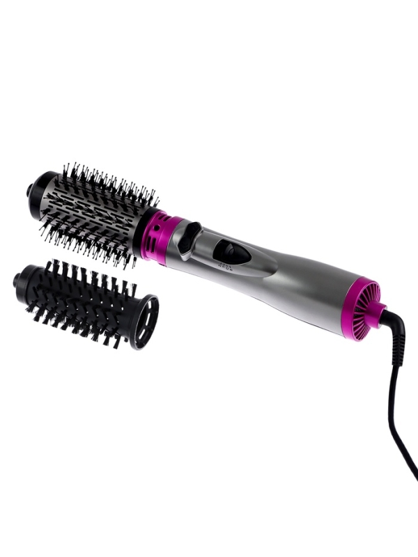 Фен-щетка LFS-03, 1200 Вт, 3 режима нагрева, 3 скорости, серо-розовый