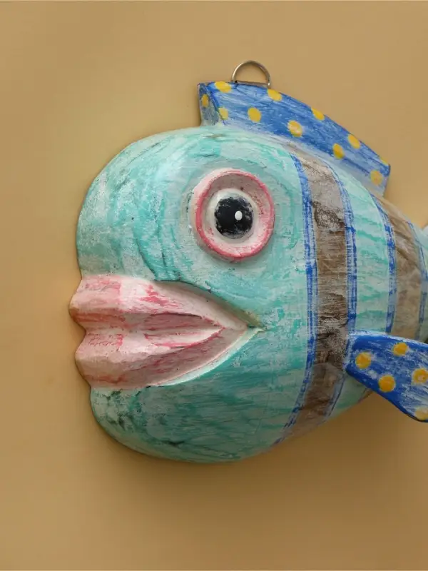 Панно &laquo;Рыба-клоун&raquo;, 20&times;16.5&times;6.5 см, дерево, бирюзовое