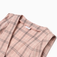 Жилет женский MINAKU: Casual Collection цвет клетка розовый, р-р 50 Жилет женский MINAKU: Casual Collection цвет клетка розовый, р-р 50