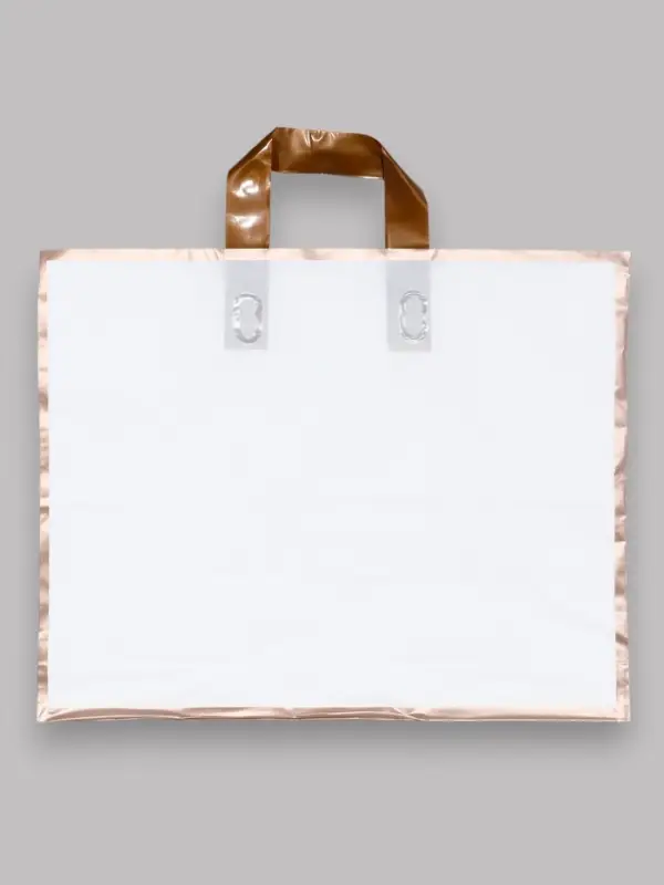 Пакет с петлевой ручкой белый 40 х 31 х 8 см 80 мкм