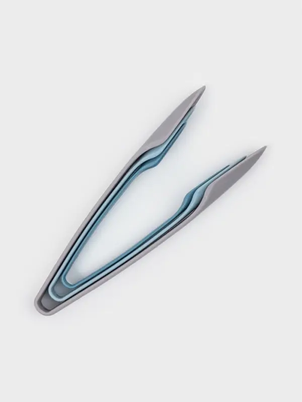 Набор щипцов 3 шт, 18,5;22;25 см, цвет голубой,синий,серый