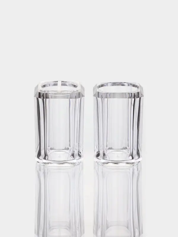 Набор для ванной "Кристалл" 4 предмета (дозатор, 2 стакана, мыльница)