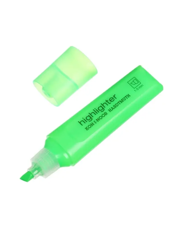 Маркер-текстовыделитель 7501, скошенный 1-5мм, зеленый