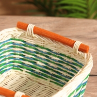 Корзина плетеная 18,5x18.5x10 см, ротанг