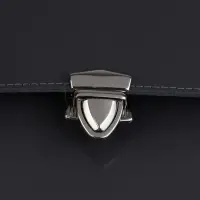 Застёжка для сумки, 3.3&times;3.5 см, цвет серебряный