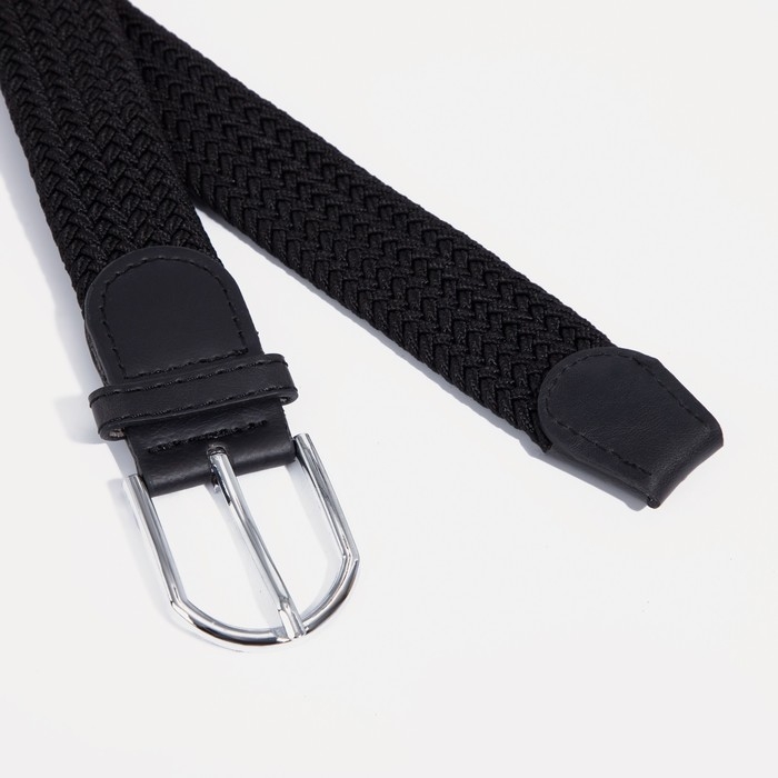 Ремень женский, ширина 3,5 см, пряжка металл, цвет чёрный