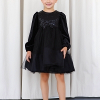 Платье детское нарядное KAFTAN рост 100, черный Платье детское нарядное KAFTAN рост 100, черный