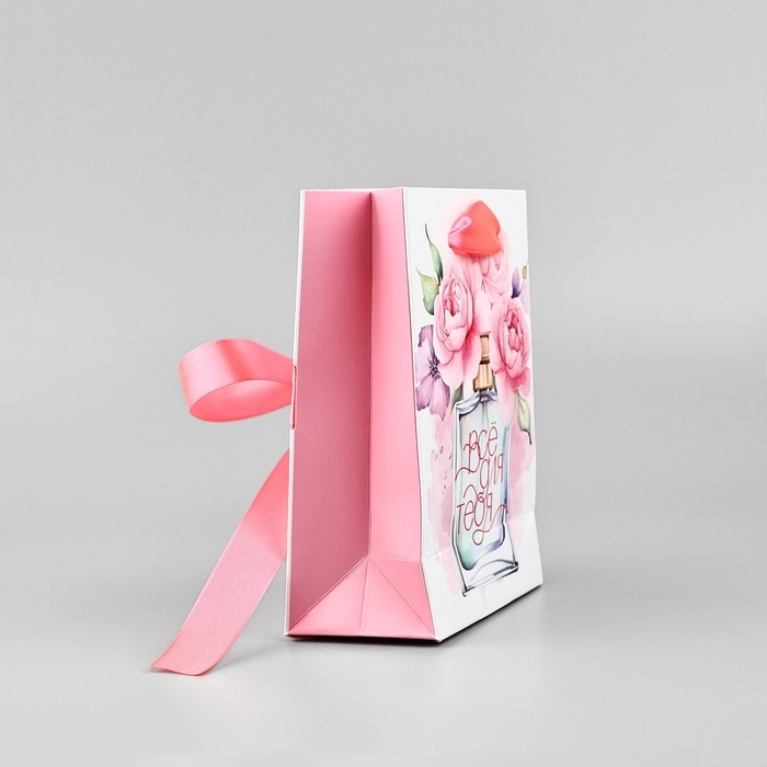 Пакет ламинированный с лентой &laquo;Всё для тебя&raquo;, S 12 &times; 5,5 &times; 15 см