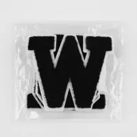 Термоаппликация MOSCOW, 8&times;6 см - размер буквы, набор 6 шт., чёрная