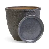 Горшок цветочный с поддоном 7,5 л, керамика "Шагрень" (М)