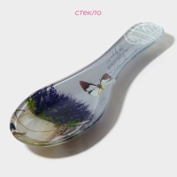 Подставка под ложку Доляна &laquo;Лаванда&raquo;, 23,5&times;8,3 см, стекло