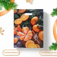 Пакет "Аромат праздника", полиэтиленовый с вырубной ручкой,гл 40 х 31 см.