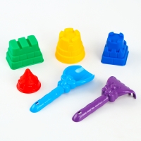 Кинетический песок "Большая песочница" с формочками, 6,5 кг, микс