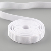 Резинка бельевая, в рубчик, 10 мм, 10 &plusmn; 1 м, цвет белый