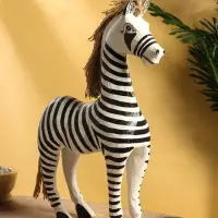 Сувенир &laquo;Зебра&raquo;, 30&times;10&times;45 см, дерево, чёрно-белый