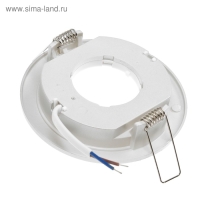 Светильник встраиваемый Ecola 5355, GX53, IP20, 220 В, 25x106 мм, круглый, серебро