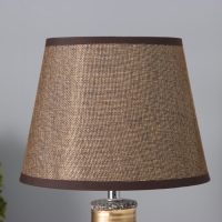 Настольная лампа с абажуром RISALUX &laquo;Овация&raquo;, 1&times;Е14, 40 Вт, кофейный/золото, 22&times;22&times;31 см