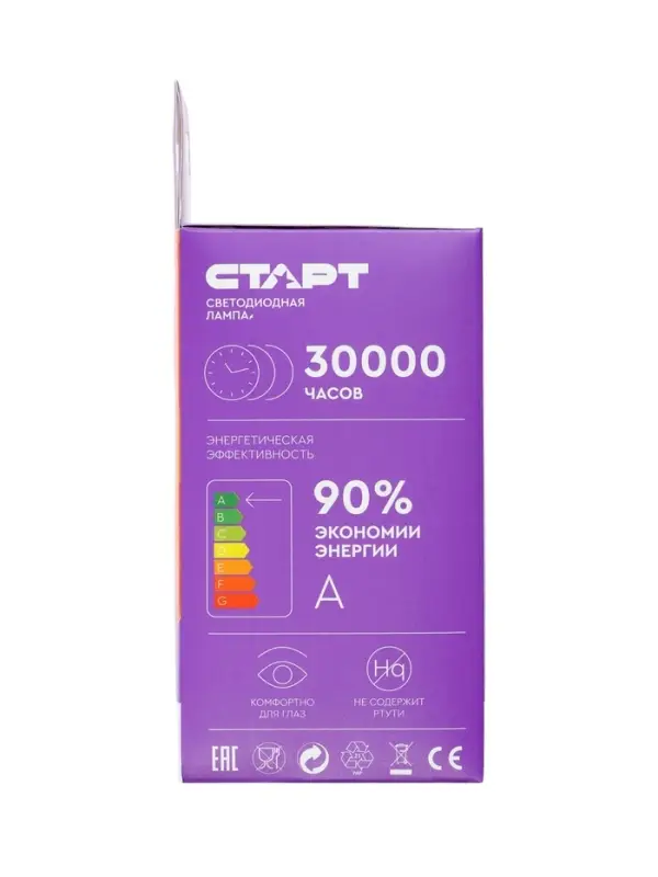 Лампа светодиодная СТАРТ, 20 Вт, Е27, 4000К, 1600 лм, свечение нейтральное белое