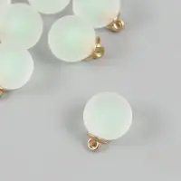 Подвеска для творчества акрил "Шар" матовый светло-зелёный 2,1х1,6 см