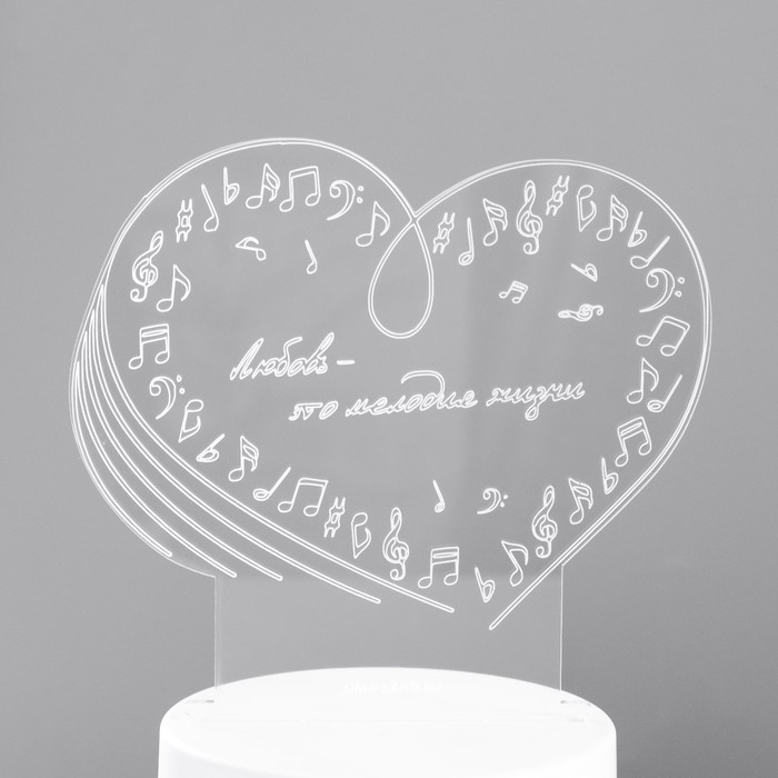 Светильник "Любовь" LED RGB от сети 14,2х9,5х12,6 см RISALUX