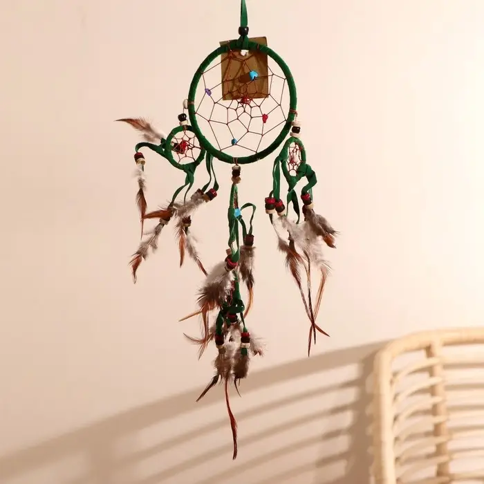 Ловец снов "Пять зеленых колец" 0,7х15х40 см