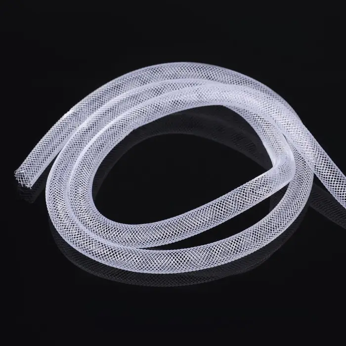 Ювелирная сетка-рукав "Регилин", круглый, 8 мм, 1 метр, цвет белый