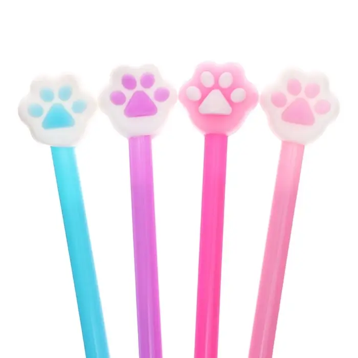 Ручка гелевая-прикол, синий стержень, Лапка МИКС