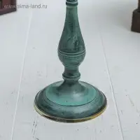 Подсвечник под старину "Надежда" латунь 7,5х7,5х17 см