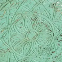 Панно " Мандала" дерево, 30х30х2 см, цв. бирюзовый