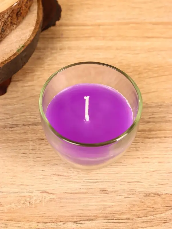 Свеча ароматическая в стакане "SCENTED CANDLE" 100 гр, лавандовые поля