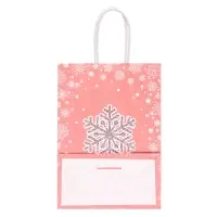 Пакет бумажный подарочный новогодний крафт &laquo;Узор&raquo; 15&times;21&times;8 см