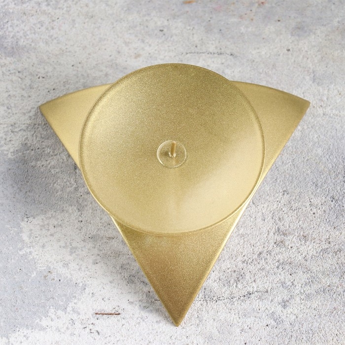 Подсвечник Подсвечник "Звездочка" металл на одну свечу, 9х3,5 см, золотой