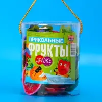 Драже "Прикольные фрукты"с хрустящей начинкой сахарное ассорти, 12г.