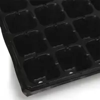 Кассета для рассады, на 32 ячейки, по 110 мл, пластиковая, чёрная, 53.5&times;27&times;5.5 см, Greengo