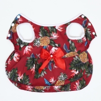 Платье для животных "Тропики&raquo;, XS (ДС 20, ОГ 30 см), красное