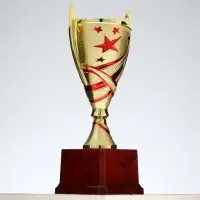 Кубок 183A, наградная фигура, золото, подставка пластик, 22,5 &times; 11 &times; 8,5 см.