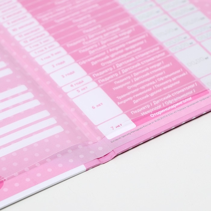 Папка для медицинского полиса Папка для медицинского полиса "Мишка" для девочки, 17,5 х 11,3 см