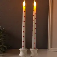 Свечи светодиодные "Античные. Сердечки" набор 2 шт 2хААА 2х2х27,5 см 2,5х7х32 см
