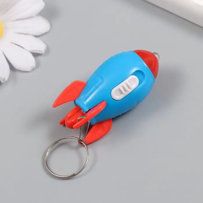 Фонарик свет на кольце "Ракета" LR41x3 шт МИКС 2,7х2,7х5 см