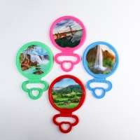 Зеркало настольное - подвесное &laquo;Круг&raquo;, d зеркальной поверхности 12,5 см, цвет МИКС