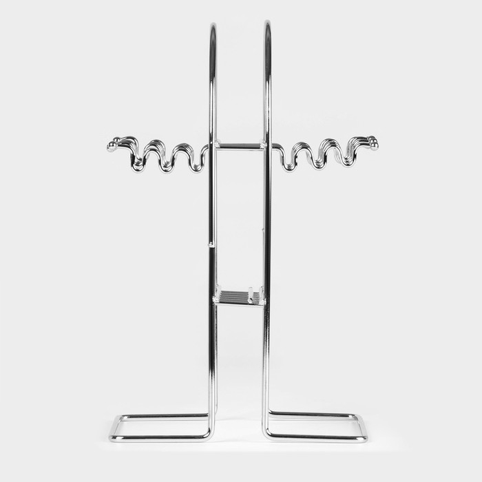 Столовые приборы из нержавеющей стали &laquo;Классика&raquo;, 24 предмета, на подставке, толщина 1,2 мм, цвет серебряный