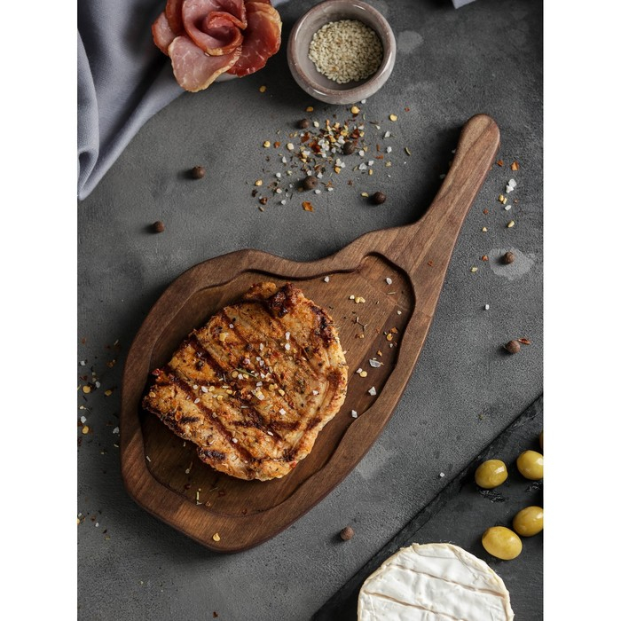 Доска для подачи Adelica «Стэйкхаус», 30×15×1,8 см, берёза Доска для подачи Adelica «Стэйкхаус», 30×15×1,8 см, берёза