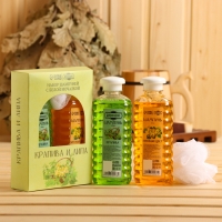 Шампунь "Крапива и Липа", 2 шт по 250 мл + мочалка Шампунь "Крапива и Липа", 2 шт по 250 мл + мочалка